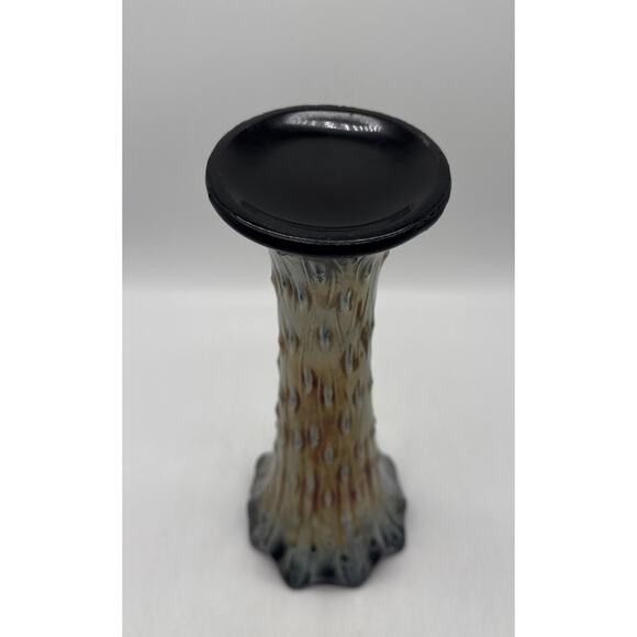 Vintage Northwood Amethyst Carnival Glass Tree Trunk Vase 11.75” - Picture 4 of 7